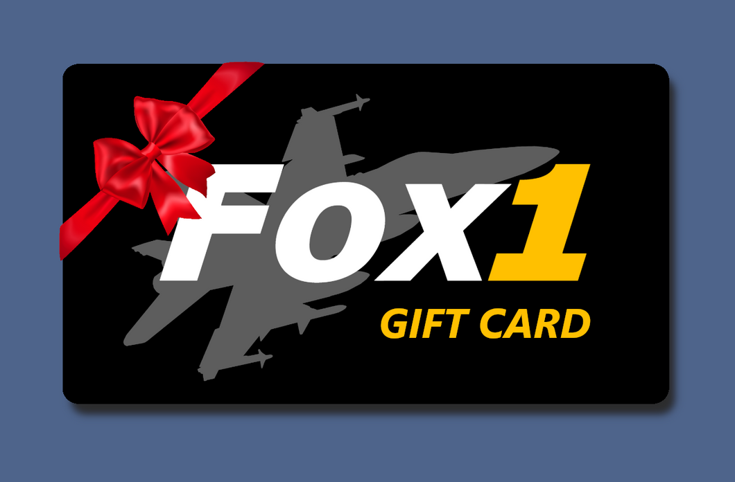 Fox 1 - Gift Card for Merchandise – Fox 1 Flight Simulations Fox 1 - Gift Card for Merchandise – Fox 1 Flight Simulations